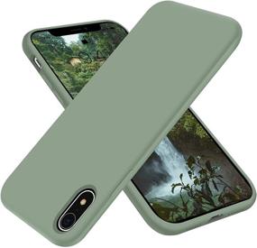 img 4 attached to OTOFLY Calke Green Silicone iPhone XR Case, Premium Soft Touch Series - Full-Body Protective Bumper Cover for Apple iPhone XR 6.1 inch