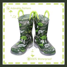 img 3 attached to 🏼 Outee Toddler Kids Light Up Waterproof Rain Boots: Adorable and Lightweight