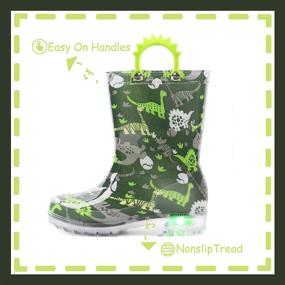 img 1 attached to 🏼 Outee Toddler Kids Light Up Waterproof Rain Boots: Adorable and Lightweight
