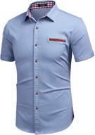 coofandy men's casual short sleeve button-up dress shirt logo