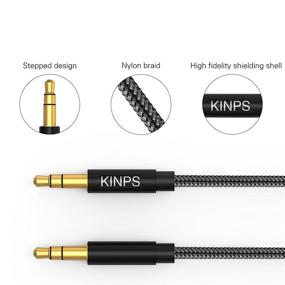 img 3 attached to 🔌 KINPS 3.5mm Audio Cable: Male to Male Stereo Jack Cord for Phones, Headphones, Speakers, and More (4FT/1.2M, Black)