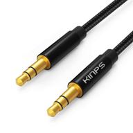 🔌 kinps 3.5mm audio cable: male to male stereo jack cord for phones, headphones, speakers, and more (4ft/1.2m, black) logo