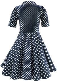 img 3 attached to 👗 Vintage Polka Midnight Girls' Clothing and Dresses by BlackButterfly Sabrina