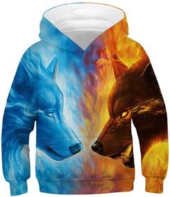 img 3 attached to 👕 Heymiss Boys' Clothing: Digital Printed Pullover Sweatshirts for Fashionable Hoodies & Sweatshirts