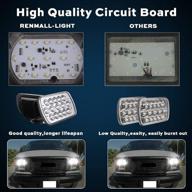 ๐ baolicy led headlights - high/low sealed beam for je ep cherokee, chevy ford - dot approved - 2pcs rectangular headlamp logo