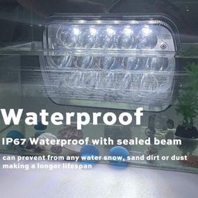 img 2 attached to 🚙 BAOLICY LED Headlights - High/Low Sealed Beam for Je ep Cherokee, Chevy Ford - DOT Approved - 2PCS Rectangular Headlamp
