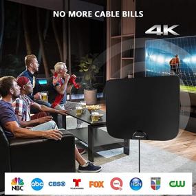 img 3 attached to 📺 180-Mile Range HD Digital TV Antenna Amplified - Perfect for 4K 1080p Fire TV Stick and Older TVs - Indoor Smart Switch Amplifier Signal Booster - Includes 18ft Coax HDTV Cable/AC Adapter