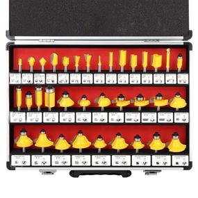 img 4 attached to 🛠️ Enhance Your Woodworking Projects and Repairs with MEIGGTOOL 35PCS 1/4 Inch Shank Router Bit Set: Versatile Door Window Bites with Tungsten Carbide Tips for Wood, Metal, Plastic