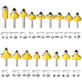 img 2 attached to 🛠️ Enhance Your Woodworking Projects and Repairs with MEIGGTOOL 35PCS 1/4 Inch Shank Router Bit Set: Versatile Door Window Bites with Tungsten Carbide Tips for Wood, Metal, Plastic