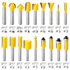 img 3 attached to 🛠️ Enhance Your Woodworking Projects and Repairs with MEIGGTOOL 35PCS 1/4 Inch Shank Router Bit Set: Versatile Door Window Bites with Tungsten Carbide Tips for Wood, Metal, Plastic