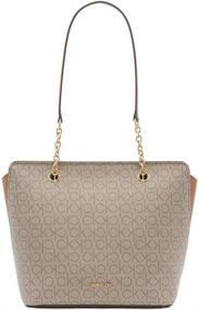 img 4 attached to Calvin Klein Hailey Signature Caramel Women's Handbags & Wallets