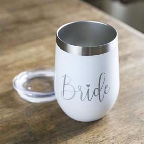 img 1 attached to 🍷 Bliss Collections Stainless Steel Insulated Wine Tumbler with Lid for the Bride - 12 Oz BPA-Free Wine Cup for the Bride to Be - Perfect Wedding Shower, Engagement Party, Bachelorette Party or Wedding - Buy Now!