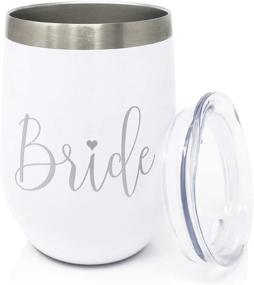 img 2 attached to 🍷 Bliss Collections Stainless Steel Insulated Wine Tumbler with Lid for the Bride - 12 Oz BPA-Free Wine Cup for the Bride to Be - Perfect Wedding Shower, Engagement Party, Bachelorette Party or Wedding - Buy Now!