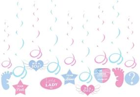 img 1 attached to 🎉 Captivating 36Ct Gender Reveal Hanging Swirl Decorations Kit – Unveil the Perfect Boy or Girl Party Supplies for Your Baby Celebration!