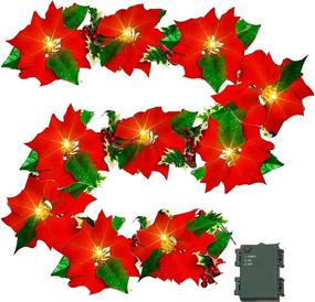 img 4 attached to Dazzle Bright Poinsettia Decorations Artificial