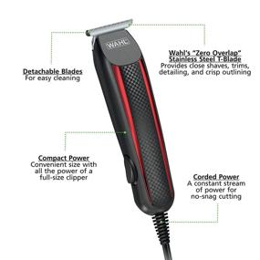 img 3 attached to 💇 Wahl T-Styler Pro Corded Beard Trimmer, Hair Clipper, Haircut Clipper & Grooming Detailer Kit for Men - Bump Free, Ideal for Edging Beards, Mustaches, Hair, Stubble, Ear, Nose & Body - Model 9686-300