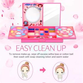 img 1 attached to Tomons Washable Makeup Palette Cosmetic Dress Up & Pretend Play