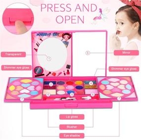 img 3 attached to Tomons Washable Makeup Palette Cosmetic Dress Up & Pretend Play