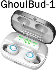 img 1 attached to GhoulBud 1 - Беспроводные наушники c Bluetooth 5.0, глубоким басом и водонепроницаемостью IPX7 на 300 часов воспроизведения