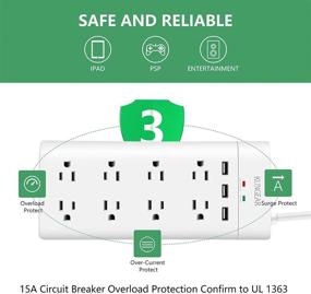 img 2 attached to KUNGEAR 8 Outlet Protector Profile Charging