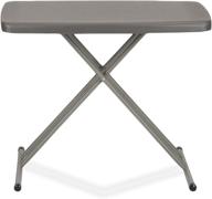 🔲 eventstable titanpro tv dinner folding table - ultimate lightweight foldable table for kids - adjustable height, durable & portable polyethylene plastic table for home, office, school logo