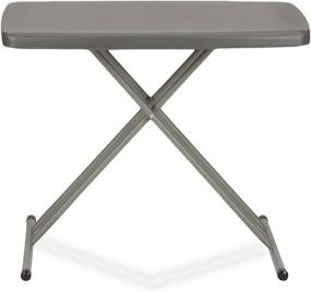 img 4 attached to 🔲 EventStable TitanPRO TV Dinner Folding Table - Ultimate Lightweight Foldable Table for Kids - Adjustable Height, Durable & Portable Polyethylene Plastic Table for Home, Office, School