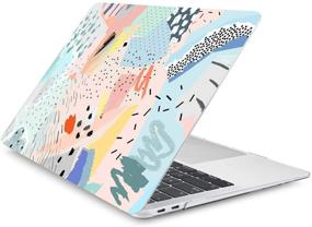 img 3 attached to 🎨 Artistic Floral Design 2-in-1 Plastic Hard Case with Keyboard Cover & Screen Protector for MacBook Air 13 inch (2018-2020 Release A2337 M1 A2179 A1932)