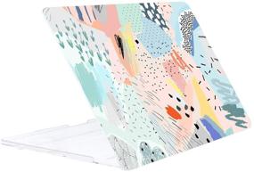 img 2 attached to 🎨 Artistic Floral Design 2-in-1 Plastic Hard Case with Keyboard Cover & Screen Protector for MacBook Air 13 inch (2018-2020 Release A2337 M1 A2179 A1932)