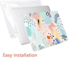 img 1 attached to 🎨 Artistic Floral Design 2-in-1 Plastic Hard Case with Keyboard Cover & Screen Protector for MacBook Air 13 inch (2018-2020 Release A2337 M1 A2179 A1932)