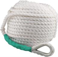 ⚓ polypropylene boat dock rope | 1/2 inch, 200 feet | three strand twisted anchor line | sailboat and sled mooring with thimble | 5850lb breaking strength | affordable and reliable логотип