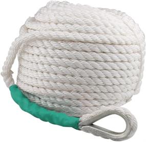 img 4 attached to ⚓ Polypropylene Boat Dock Rope | 1/2 Inch, 200 Feet | Three Strand Twisted Anchor Line | Sailboat and Sled Mooring with Thimble | 5850LB Breaking Strength | Affordable and Reliable
