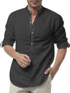 coofandy henley sleeve casual shirt in white - men's clothing, product code: 001-000 logo