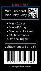 img 3 attached to ⏱ Powerful Small Miniature Timer: On-Off Cycling Delay Relay 0.1 sec to 9999 hours. 3V 12V 18V DC 5A. Perfect for Industrial Control and Hobby Projects