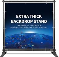 t-sign heavy duty backdrop banner stand - professional telescopic display for photography, 5x7 - 8x10 ft, with carry bag logo