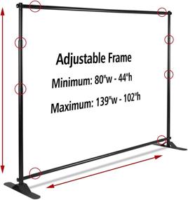 img 1 attached to T-SIGN Heavy Duty Backdrop Banner Stand - Professional Telescopic Display for Photography, 5x7 - 8x10 ft, with Carry Bag