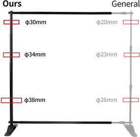 img 2 attached to T-SIGN Heavy Duty Backdrop Banner Stand - Professional Telescopic Display for Photography, 5x7 - 8x10 ft, with Carry Bag