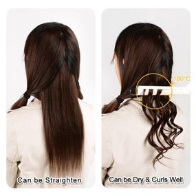 img 1 attached to 👩 Удлинители для волос Winsky Full Head Soft Straight Clip из натуральных волос Реми - 120 г 8 штук 20 клипс для женщин (12 дюймов, цвет Off Black #1B)