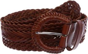 img 3 attached to 👗 Chic and Versatile: Women's 2" Wide Braided Woven Round Leather Belt