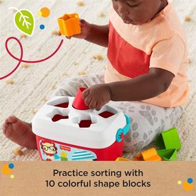 img 2 attached to 👶 Fisher-Price Baby's First Blocks and Rock-a-Stack Gift Set: 2 Plant-Based Toys for Infants 6+ Months