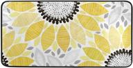 sunflower kitchen mat - abstract floral design | anti-fatigue comfort floor mat | non-slip, oil-stain resistant | easy to clean | indoor/outdoor doormat logo