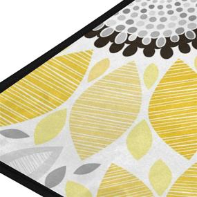 img 3 attached to Sunflower Kitchen Mat - Abstract Floral Design | Anti-Fatigue Comfort Floor Mat | Non-Slip, Oil-Stain Resistant | Easy to Clean | Indoor/Outdoor Doormat