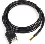 🔌 woftd 4-way trailer wiring harness with 5 ft wires - 4-pin jacketed cable extension connector logo