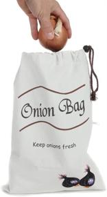 img 2 attached to Home-X Vegetable Bags Set - Includes Potato and Onion Bag, Set of 2 - Practical Solution for Fresh Produce Storage