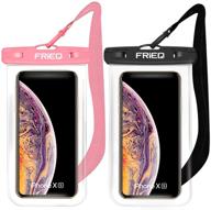 😍 2-pack waterproof case for iphone 13/13 pro max/12/12 pro/se/xs max/xr/8p/7 galaxy up to 7" with black and pink options logo