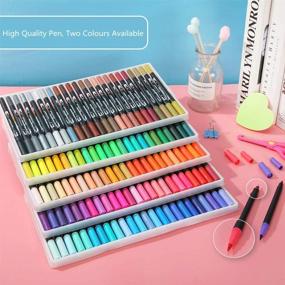 img 3 attached to PhantomSky 120 Colors Dual Tip Brush Pens Art Markers Set