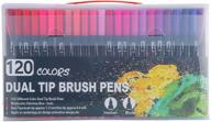 phantomsky 120 colors dual tip brush pens art markers set logo