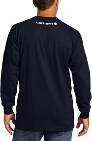 img 3 attached to Heavyweight Long Sleeve Graphic T-Shirt for Men's Clothing with Sleek Sleeves