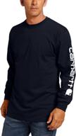 heavyweight long sleeve graphic t-shirt for men's clothing with sleek sleeves logo