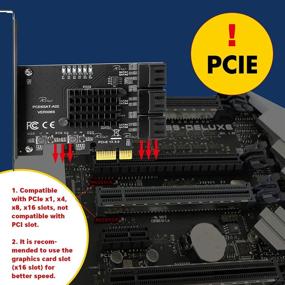 img 2 attached to 🔌 Rivo PCIe SATA карта, 6 портов с 6 SATA кабелями, расширительный контроллер SATA, низкопрофильное крепление, без поддержки RAID, загрузочный системный диск, поддержка 6 устройств SATA 3.0.