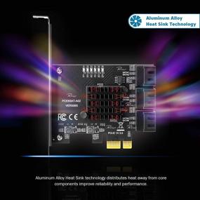 img 1 attached to 🔌 Rivo PCIe SATA карта, 6 портов с 6 SATA кабелями, расширительный контроллер SATA, низкопрофильное крепление, без поддержки RAID, загрузочный системный диск, поддержка 6 устройств SATA 3.0.